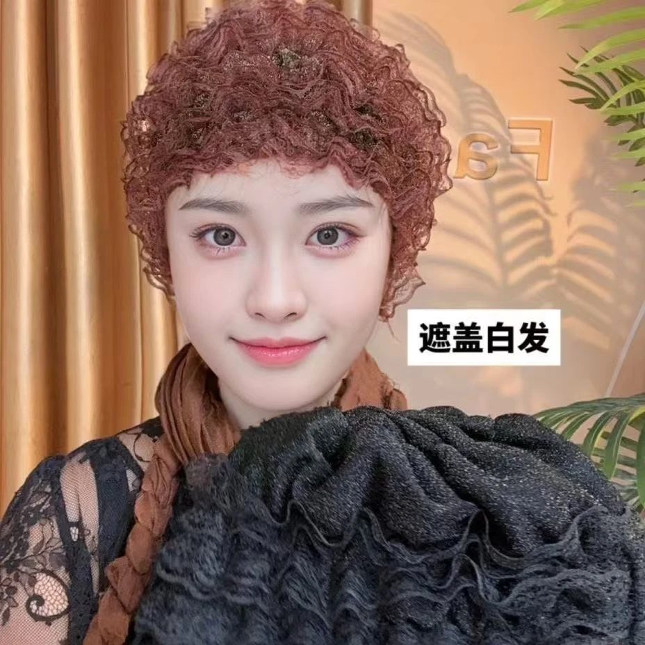 新款网纱时尚韩版遮白发包头帽蕾丝花边美人帽网红百搭秋冬休闲