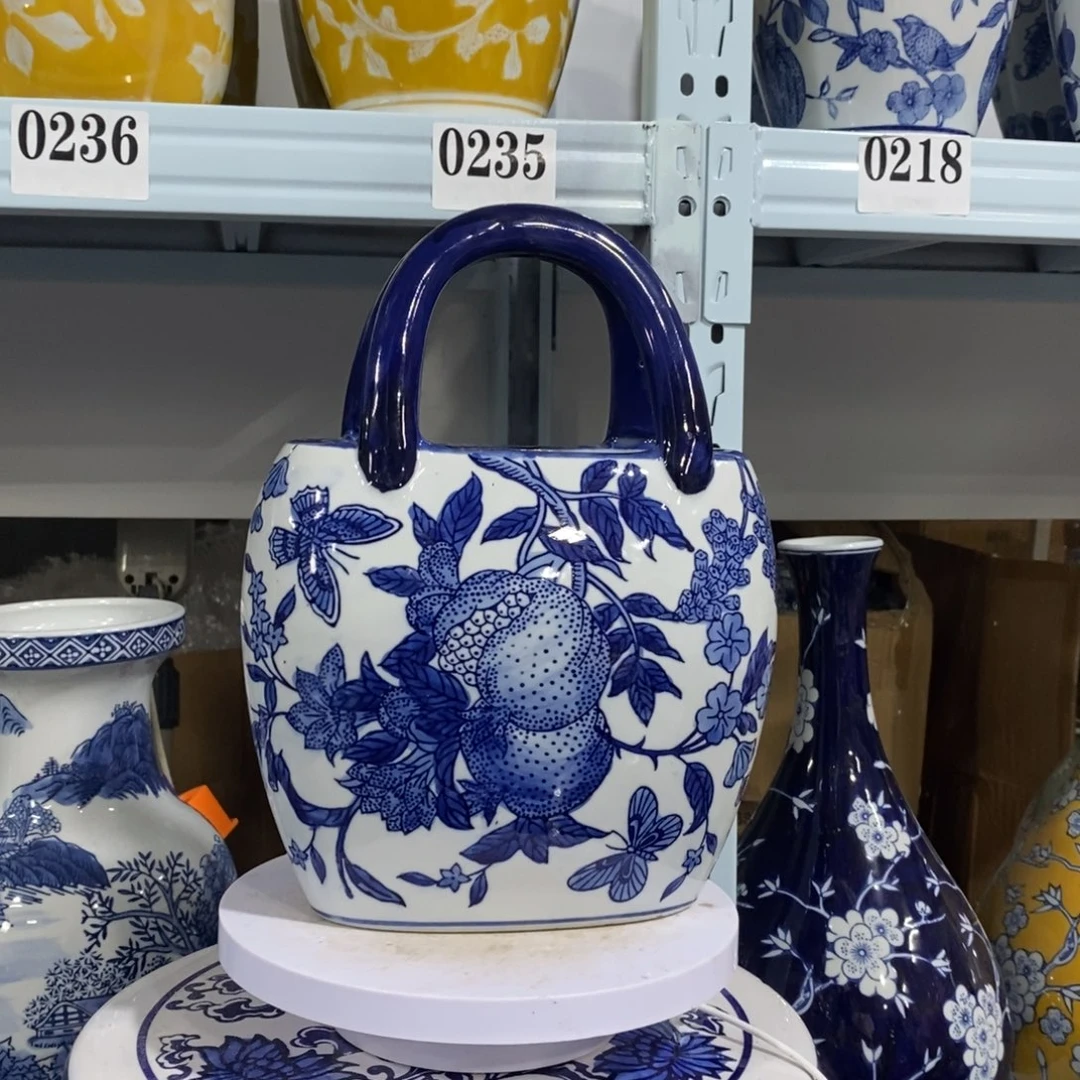 瓶手提包后花瓶摆件