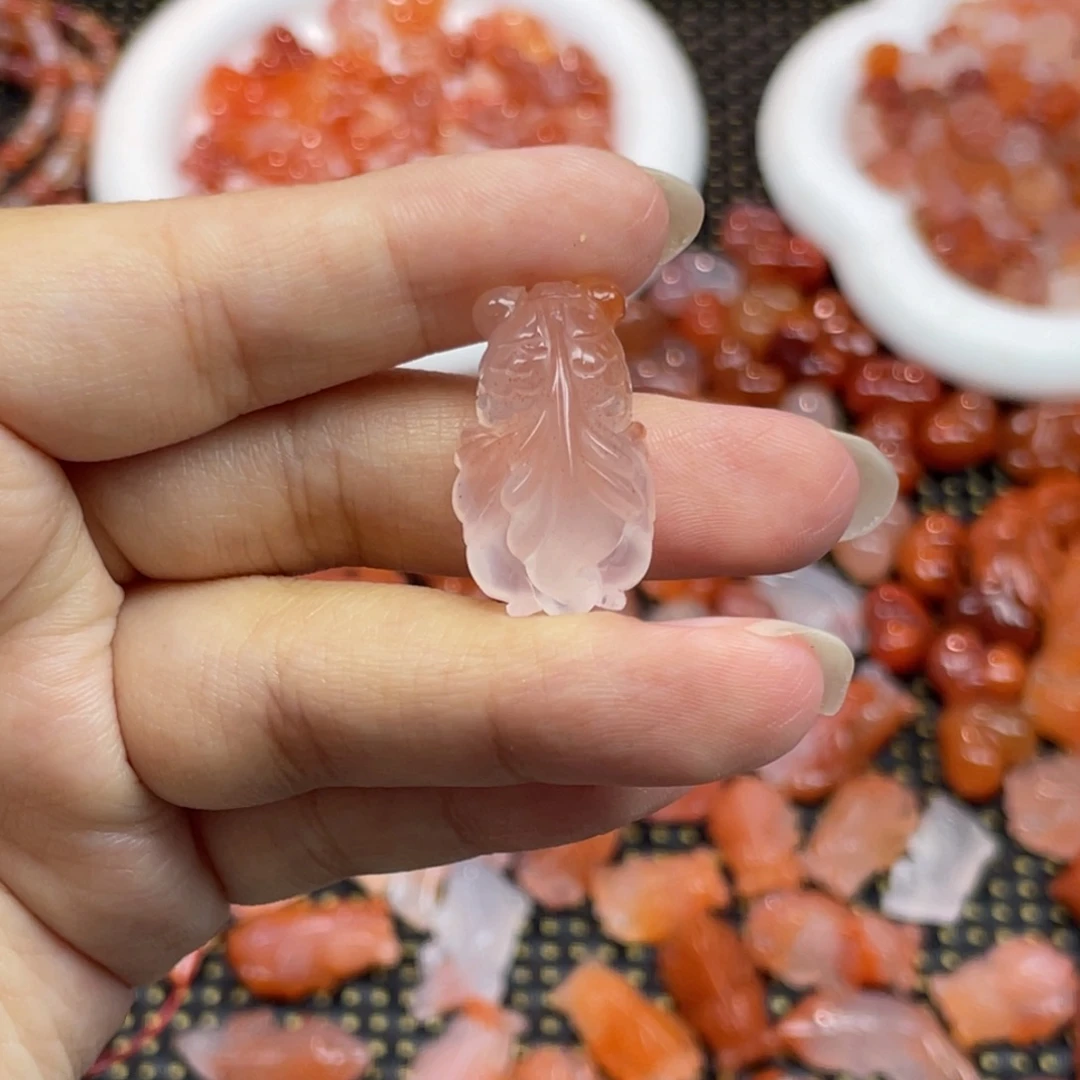 南红玛瑙未镶嵌配饰金鱼16