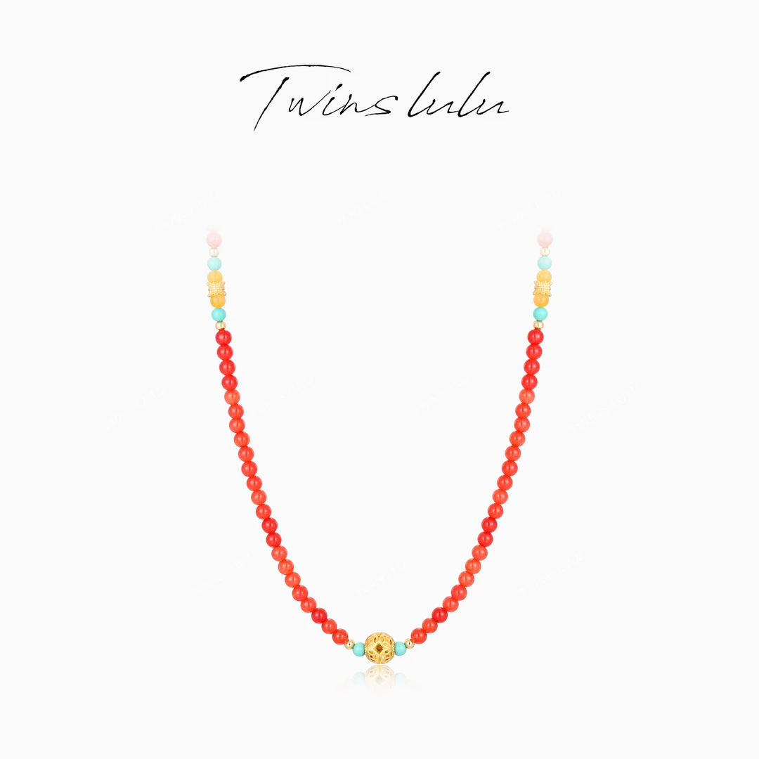 TWINS LULU 镀K金 新中式串珠项链万能毛衣链首饰女款TSJ9541