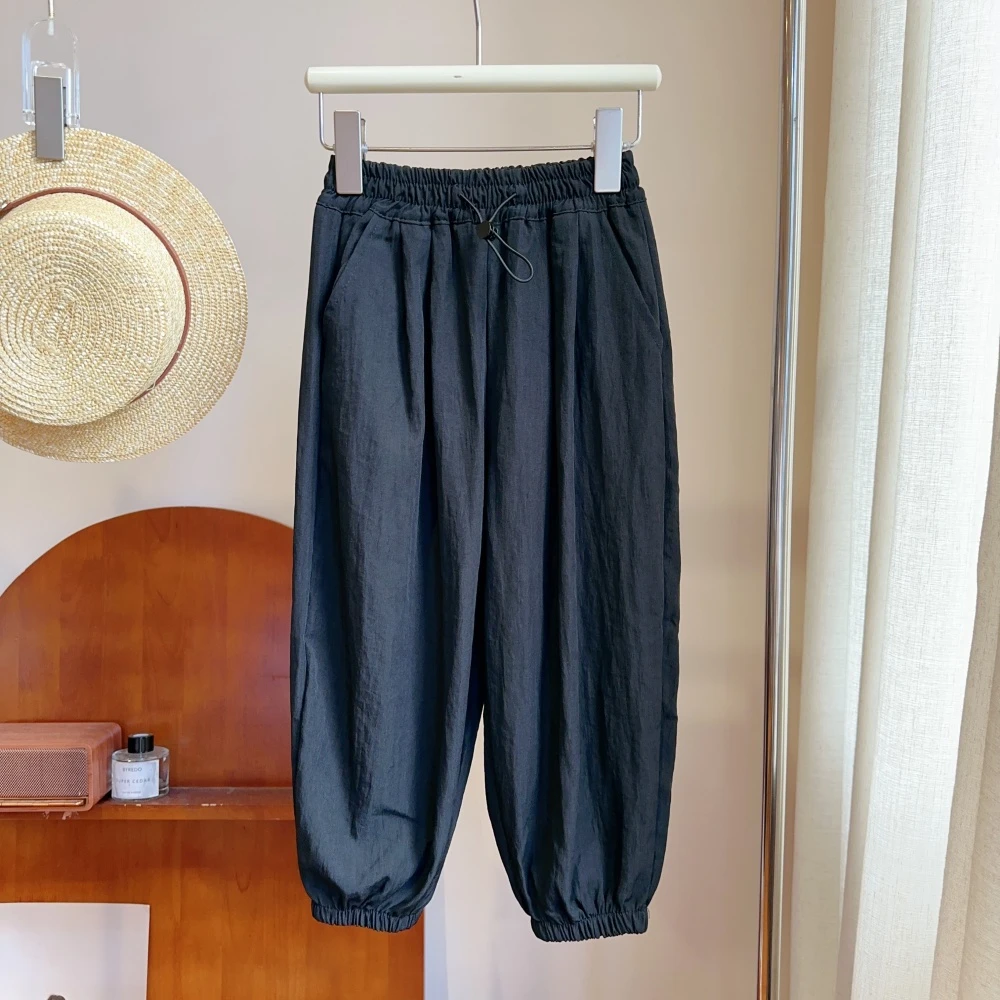 现货【公主驾到】5771碎花束脚长裤女童夏季洋气时尚防蚊防晒裤子