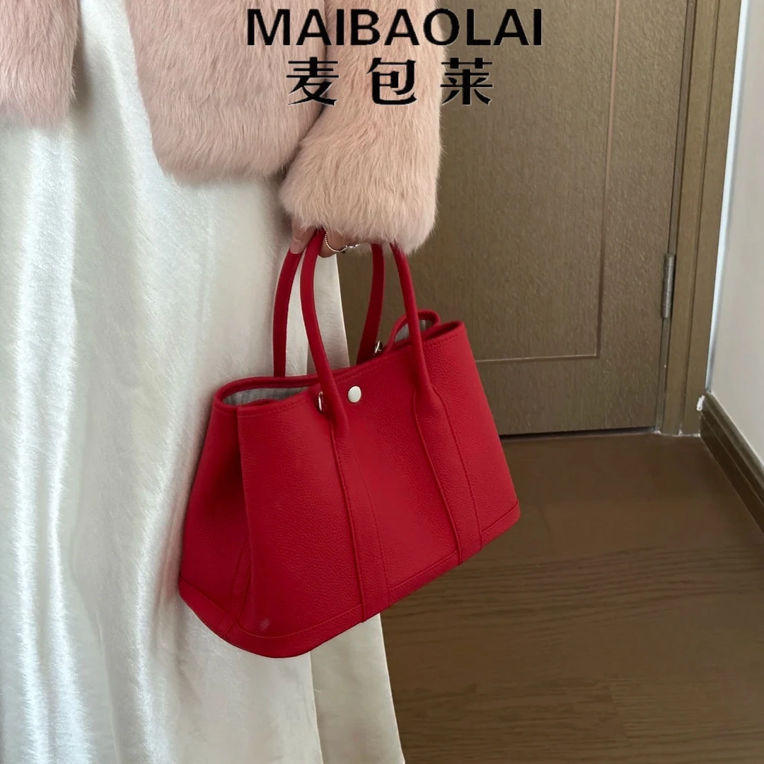 高级感小众设计红色包包女新娘婚结包手提包日常可用单肩斜挎包