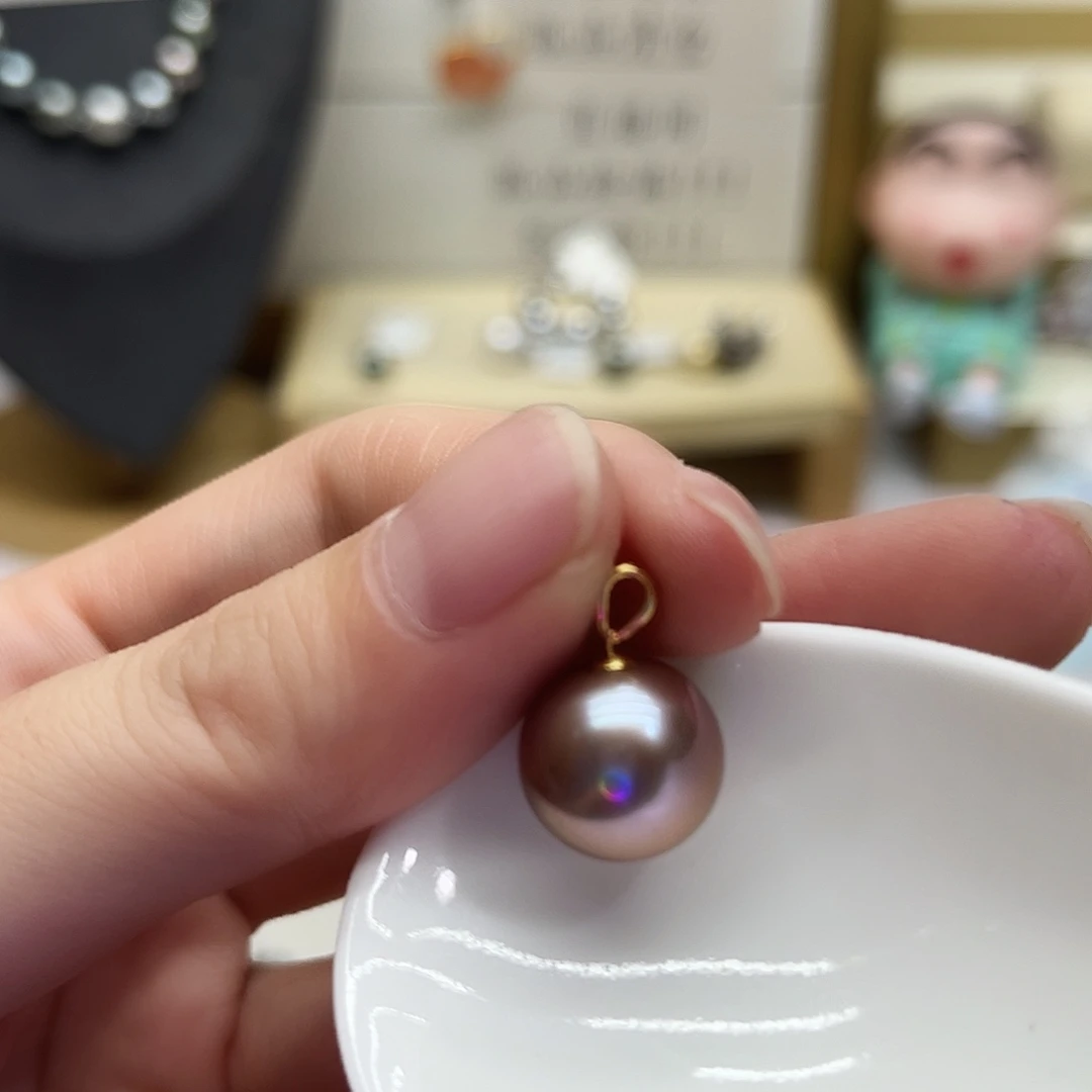 淡水珍珠18K金镶嵌颈饰