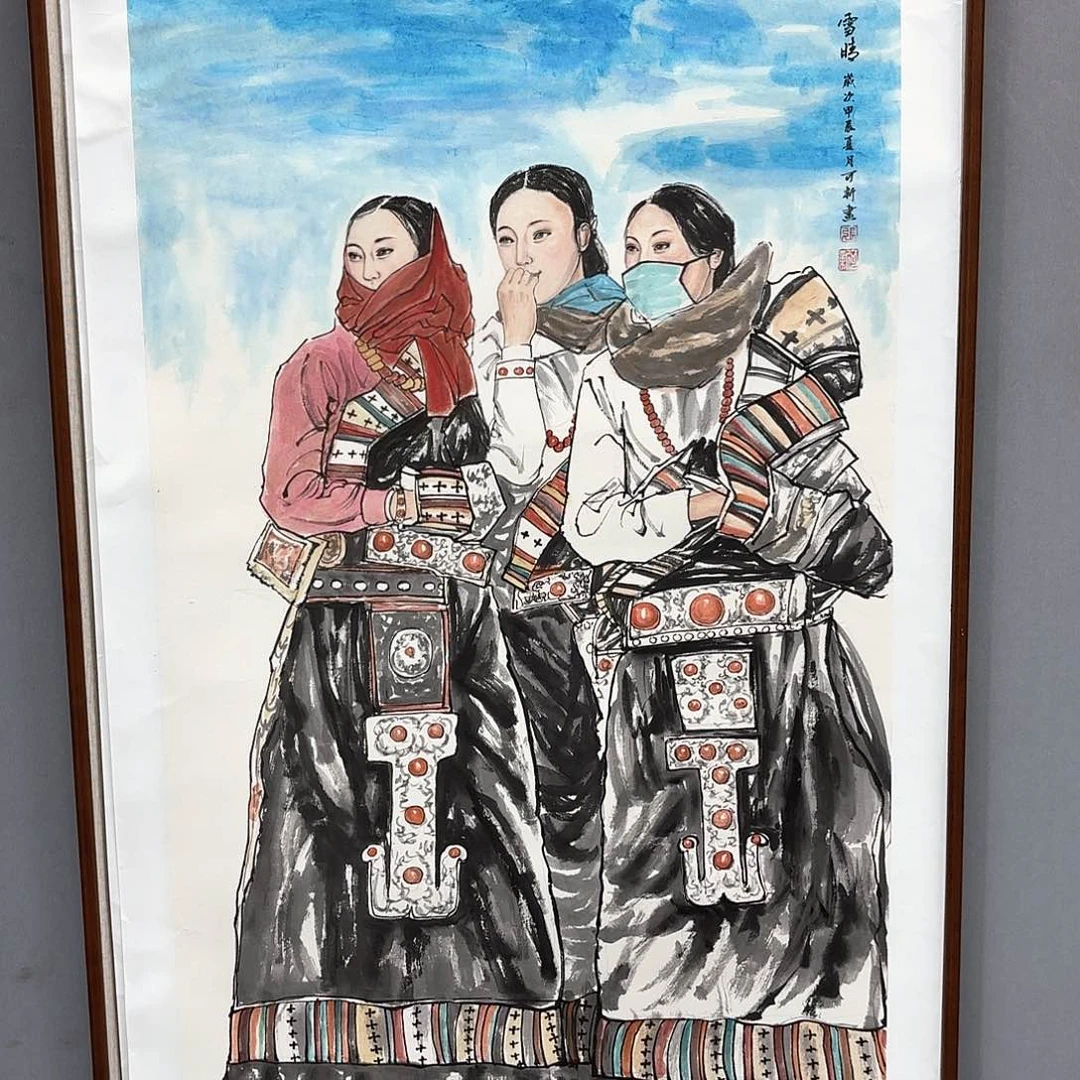 国画艺术家真人手绘