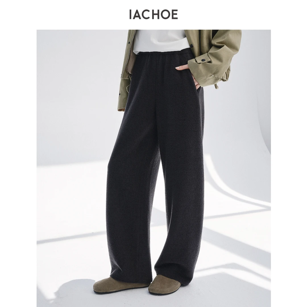IACHOE【夸夸裤】毛圈圈含绵羊毛加厚休闲裤3661518002