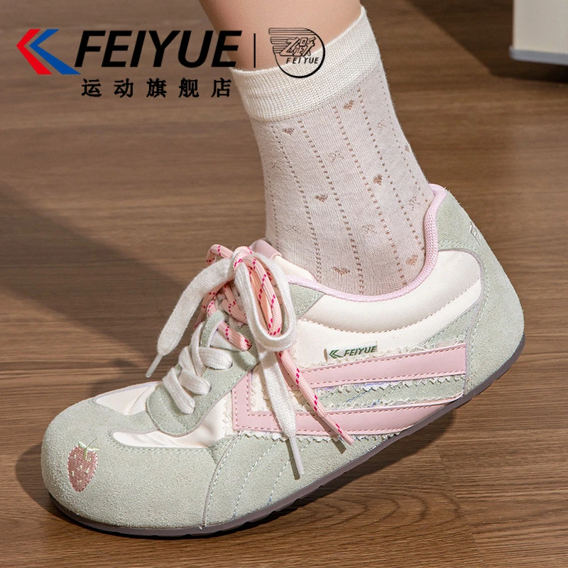 feiyue/飞跃女鞋德训鞋2025秋冬季新款运动透气休闲薄底赛车鞋子