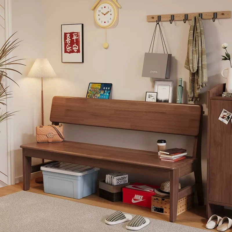 【纯实木】长条凳实木家用客厅换鞋凳床尾凳餐厅简约餐桌凳子