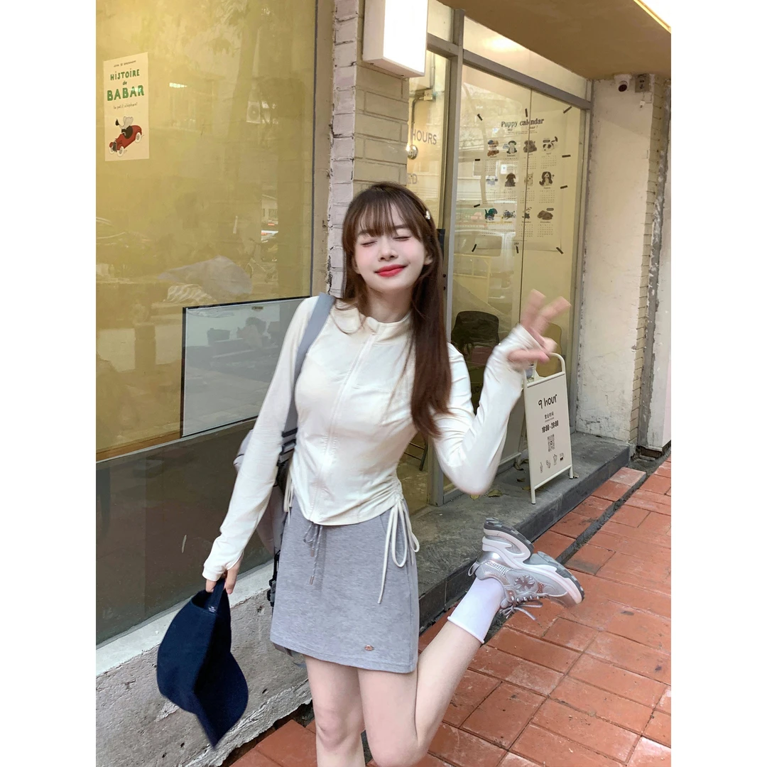 【福利清仓NO退NO换】【来杯美式】小个子高腰简约百搭短款半身裙