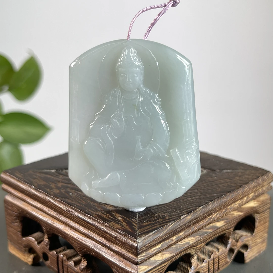 JCB02-77 天然缅甸A货翡翠  净瓶观音