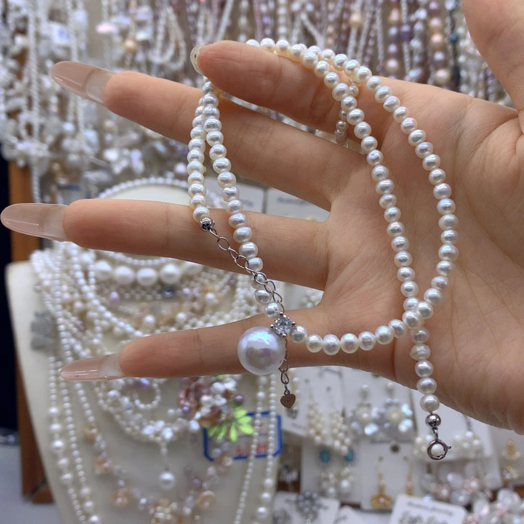 *****合金淡水珍珠耳饰项链