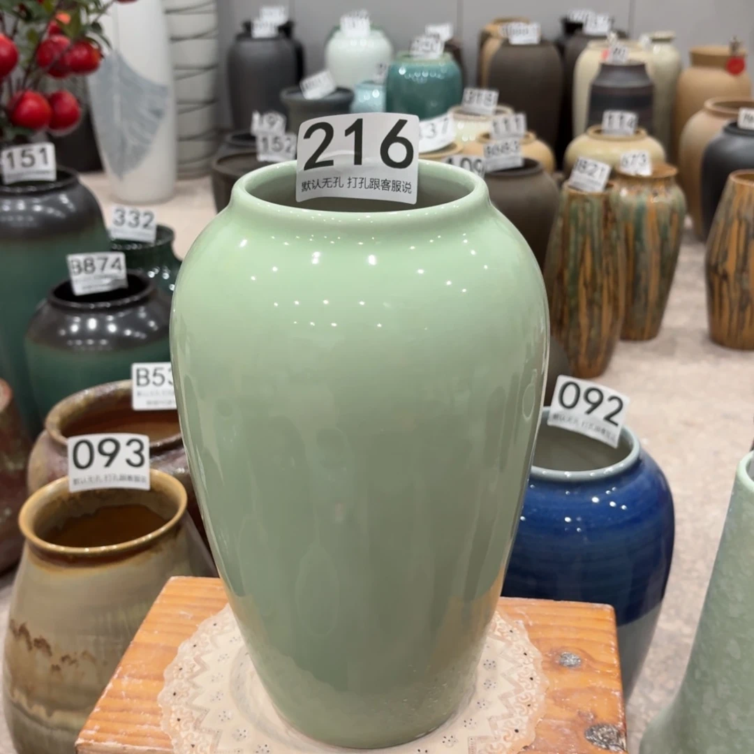 摆件瑕疵216 景德镇陶瓷花瓶高27口9.5