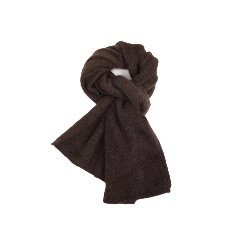 【11-30】秋冬100牦牛绒高级感针织围巾加厚保暖简约气质围脖