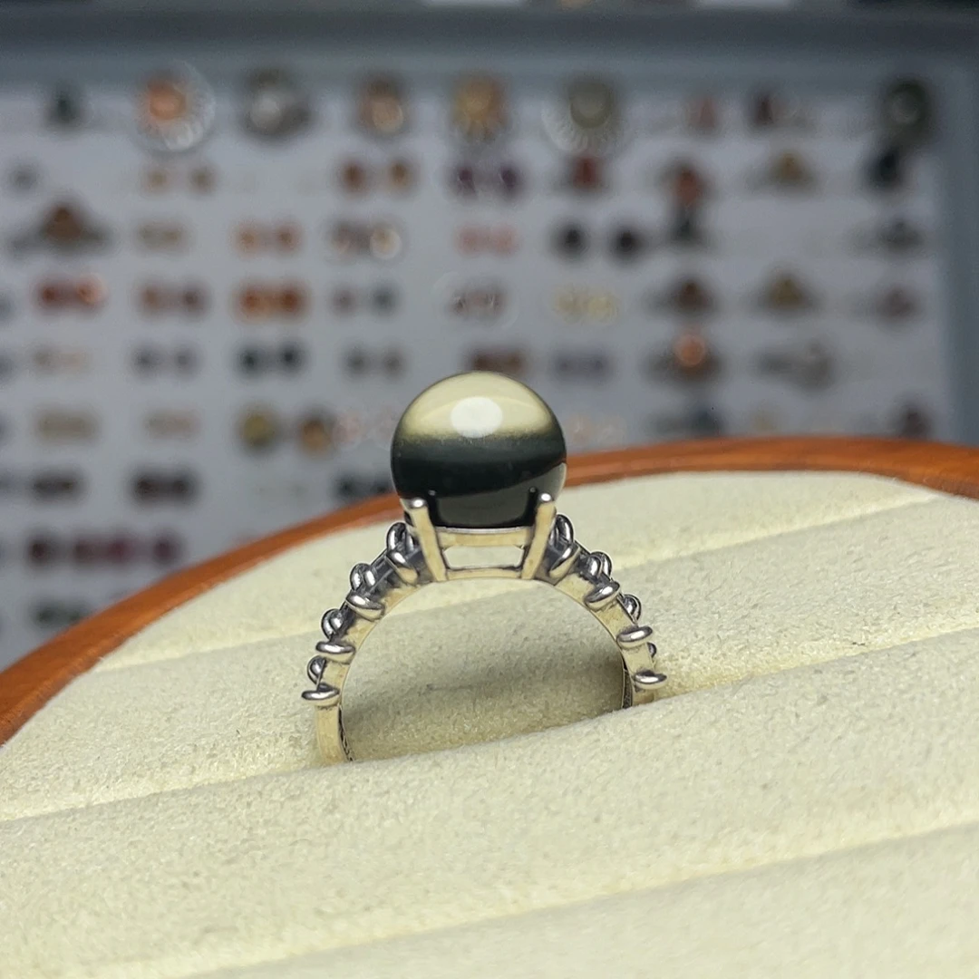 戒指水晶银S925镶嵌