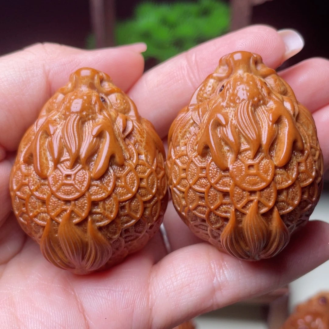 吊坠橄榄核金币龙龟手球3.5