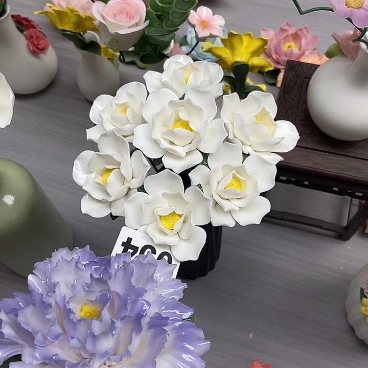 陶瓷纯手工捏花设计