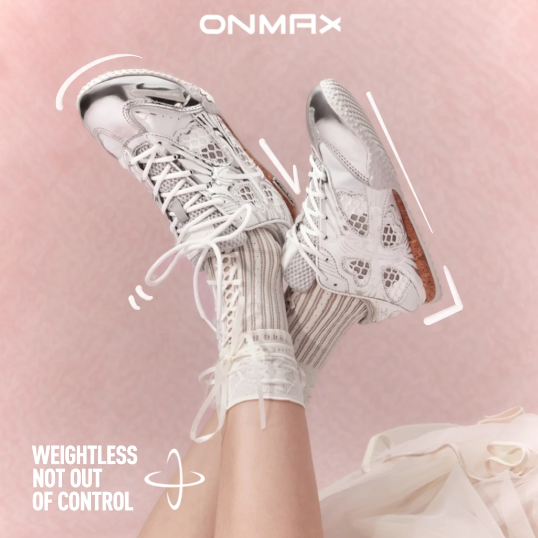 【onmax四叶草限定-银色】2025年春季四叶草时尚运动芭蕾薄底德训鞋