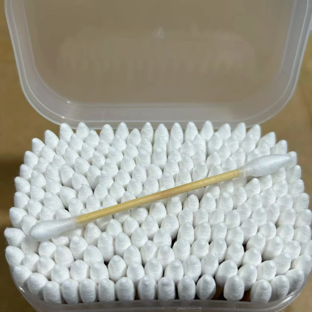 R家双头多用棉签一次性7.5cm圆头+尖头 200支/盒