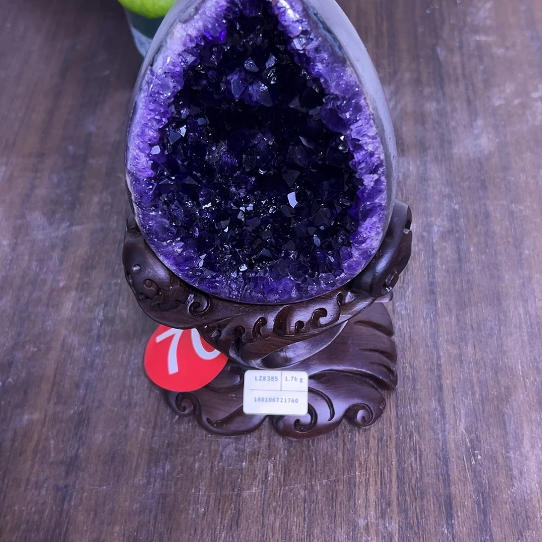 若***曦未镶嵌大型摆件（非配饰）紫晶桃子