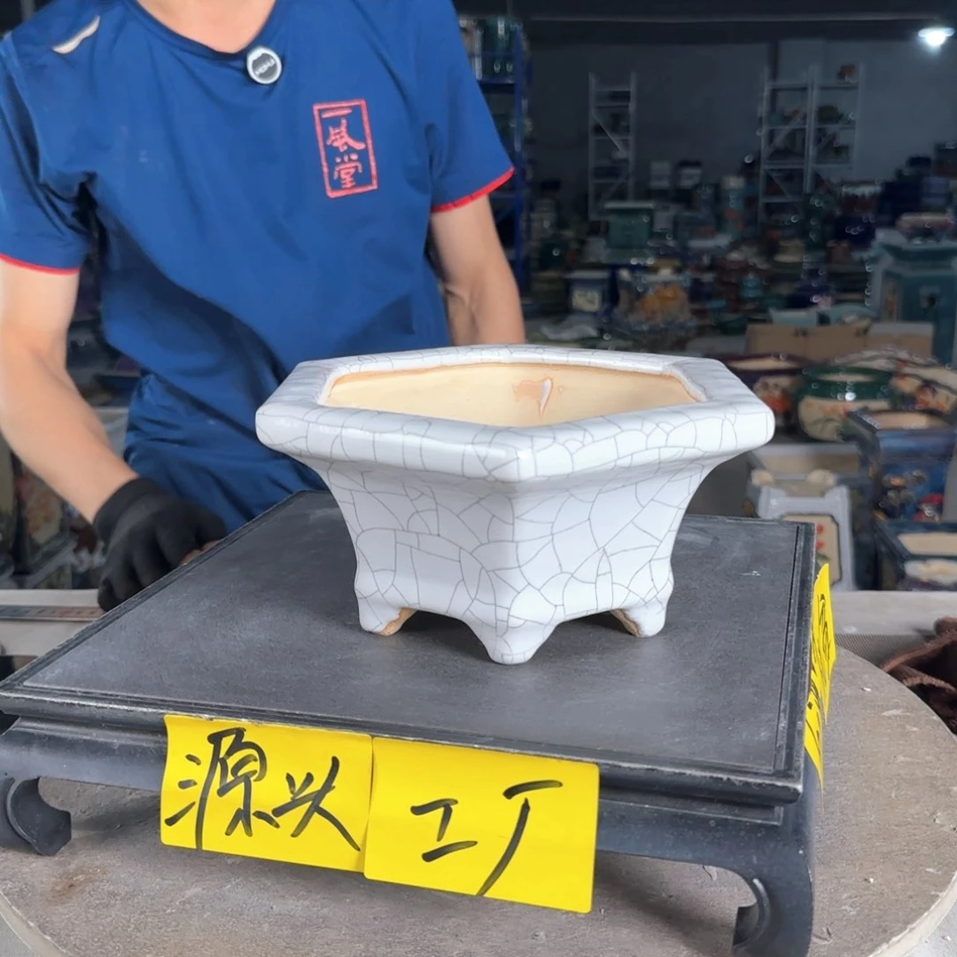 一风堂石湾花盆  内口15，内深8