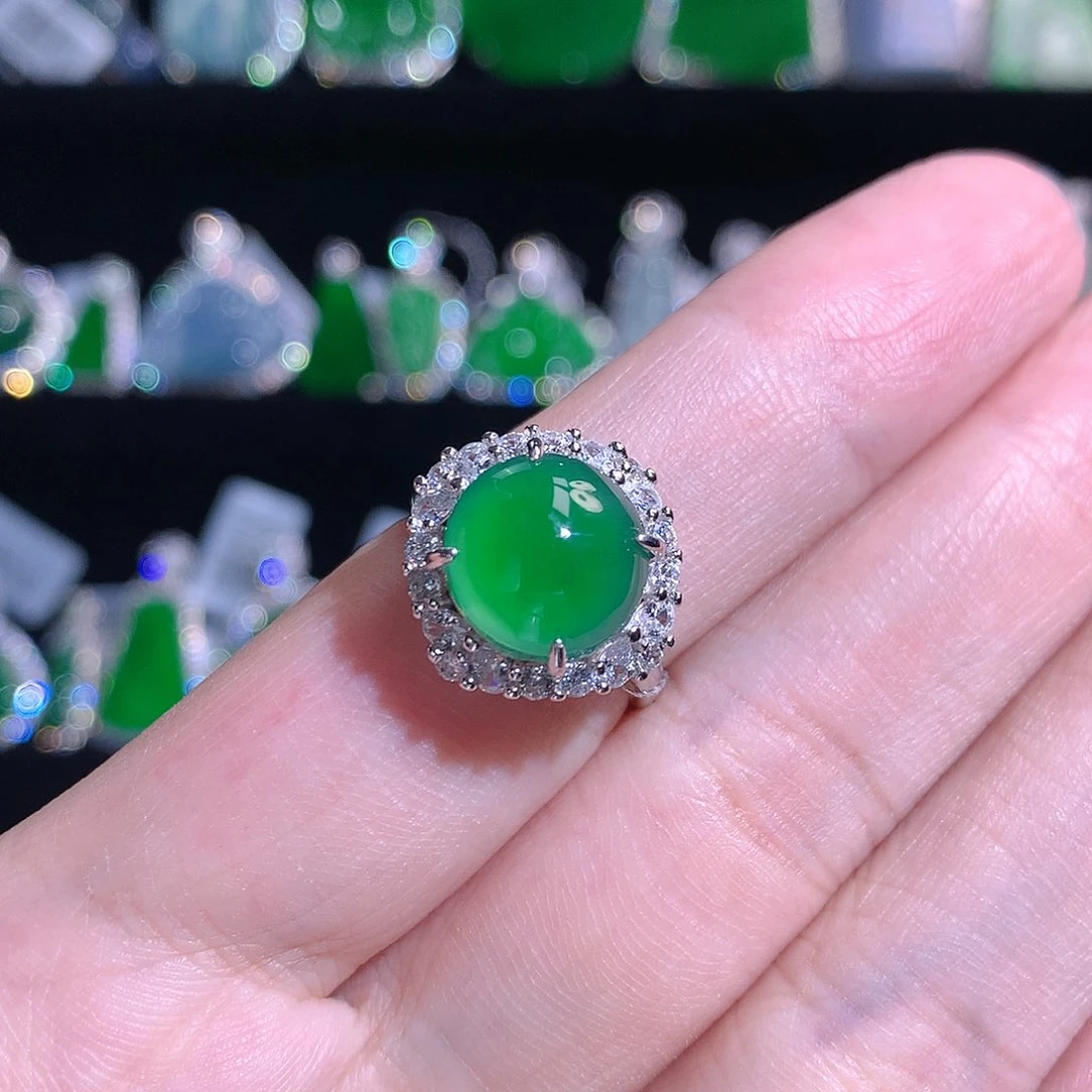 【闪购商品】翡翠银S925镶嵌吊坠(不含链)