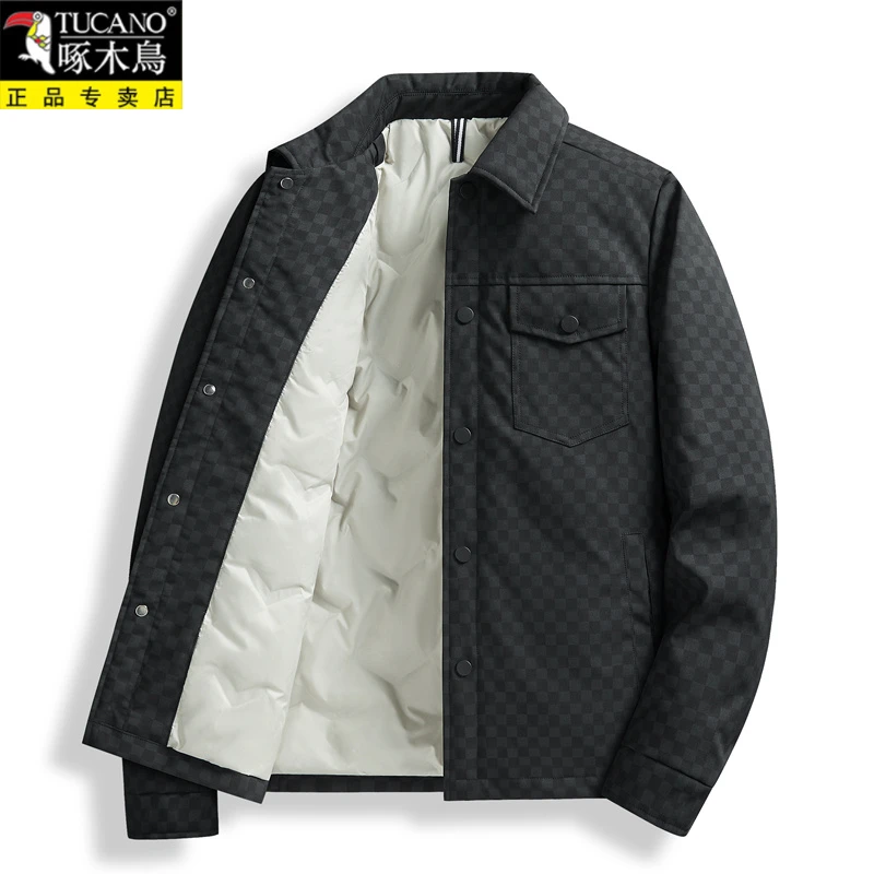 啄木鳥新款棉服男士外套加厚保暖棉衣时尚休闲商务外套二棉夹克男
