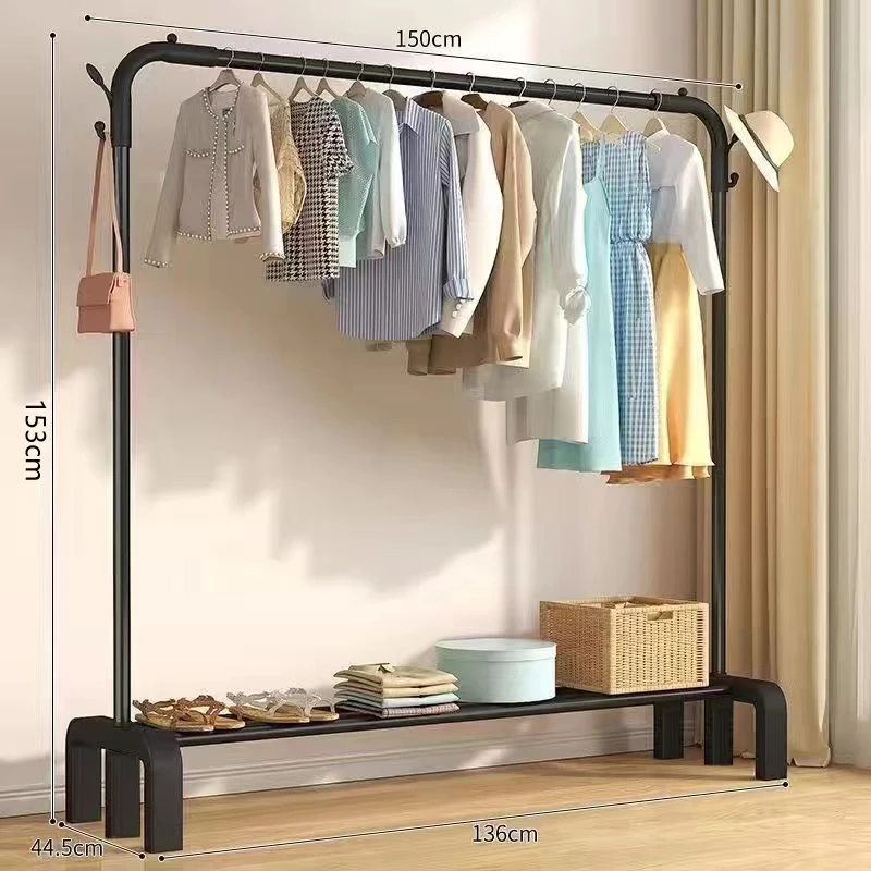 【三条腿-单杆】晾衣架衣帽架落地置物架阳台飘窗卧室收纳