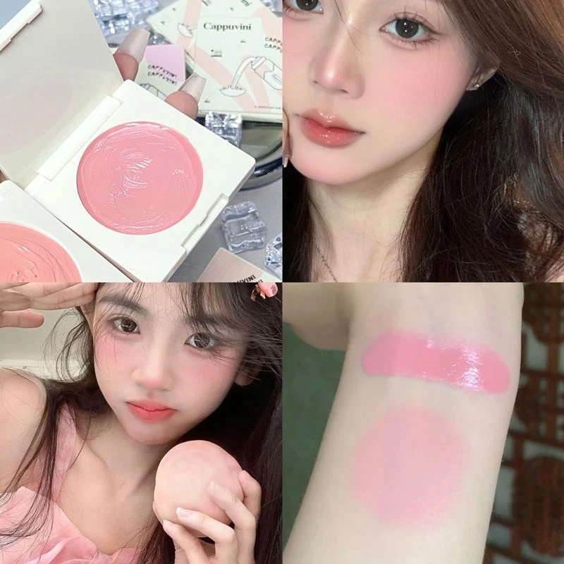 单色腮红膏奶膏腮红自然哑光显白提亮元气少女感牛奶粉紫色膨胀色