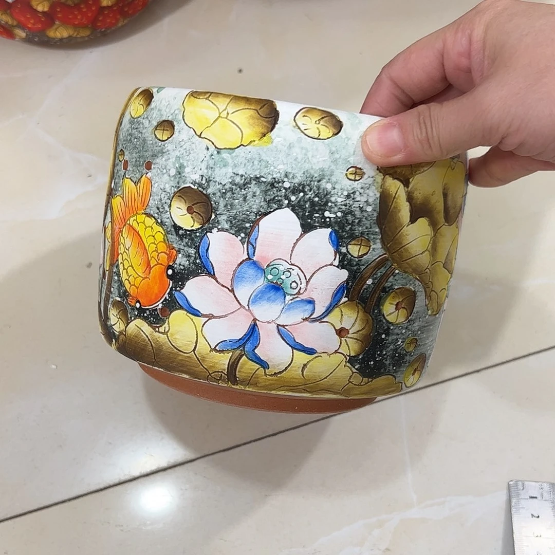 景德镇炫彩手绘口14.5高13