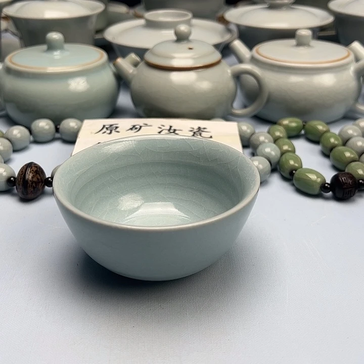 杯天手微蓝釉碗杯原矿原釉原产地