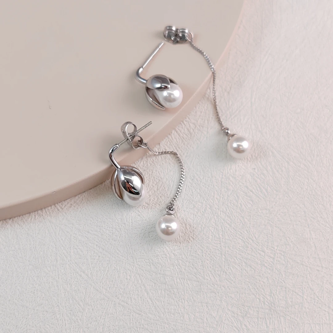 XUPING/旭平首饰 合金仿珍珠耳饰 夏上新百搭木棉花  X000001066