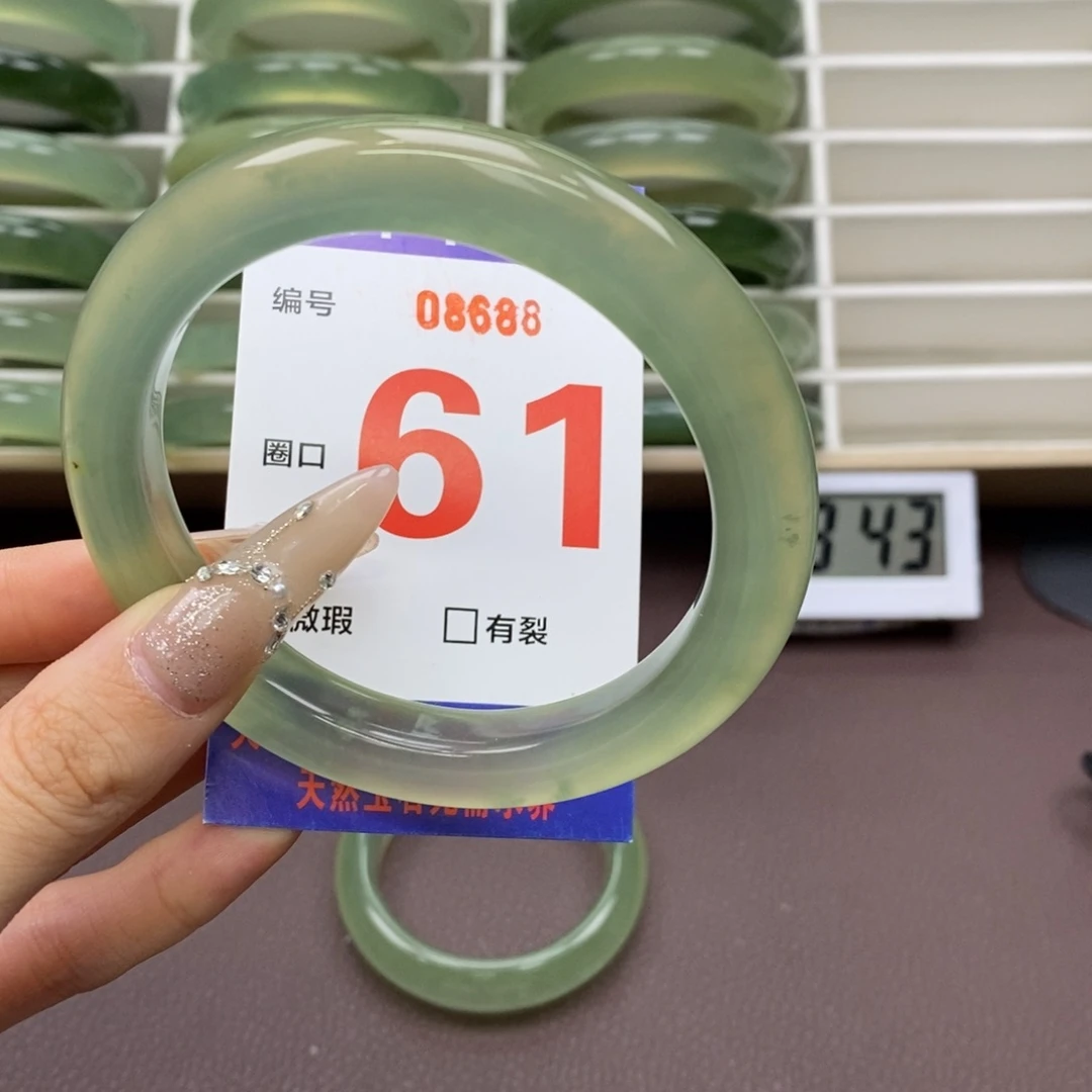 未镶嵌蛇纹石玉手镯