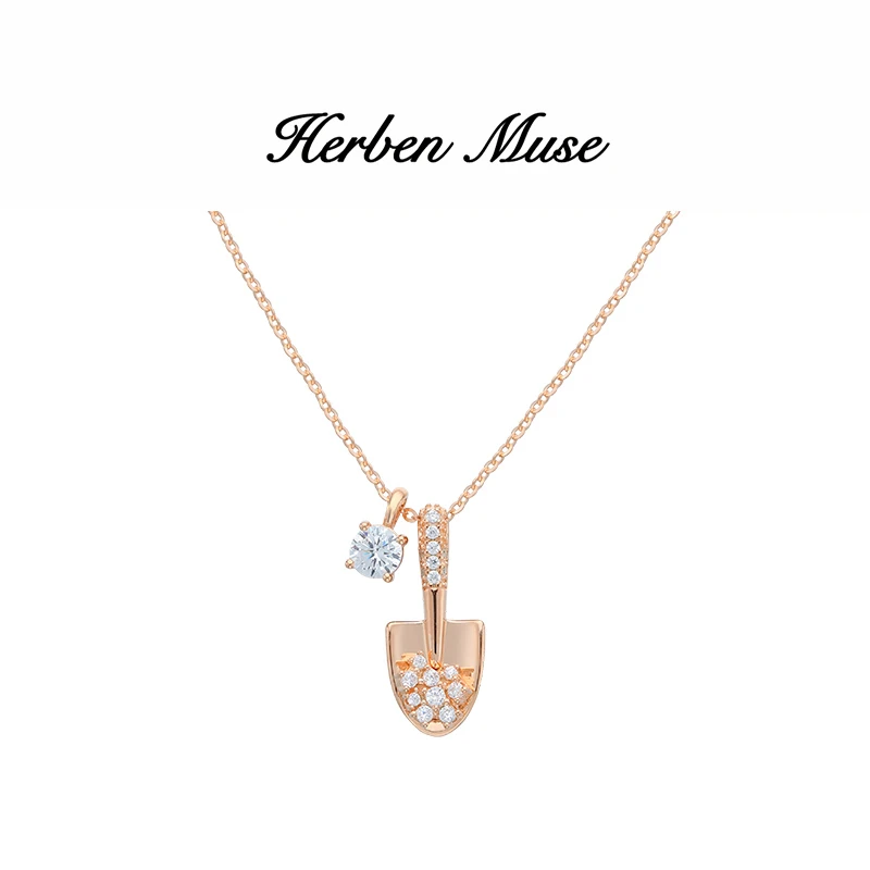 HERBEN MUSE 合金项链 金铲铲气质灵动小众设计款精致铲子项链