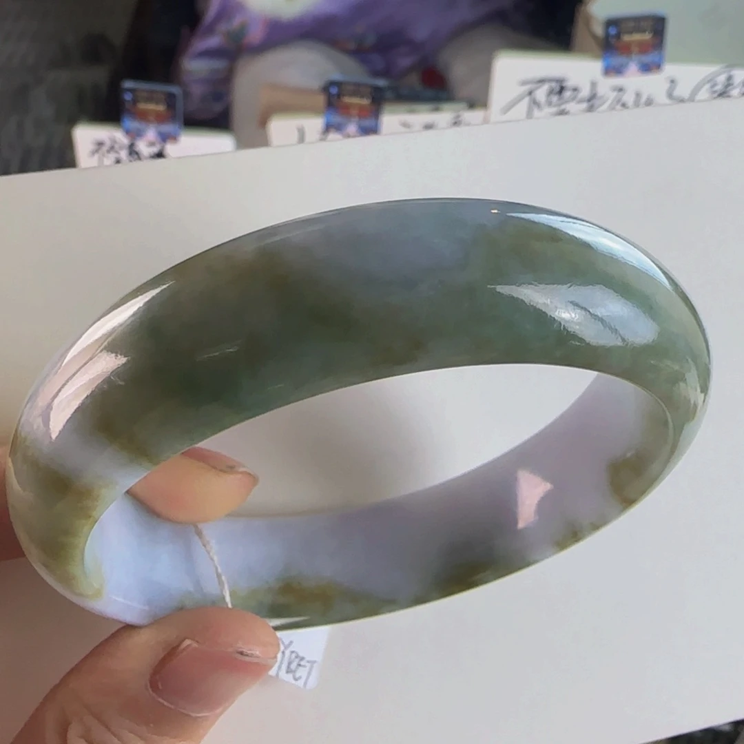 翡翠手镯未镶嵌老坑61青山绿水