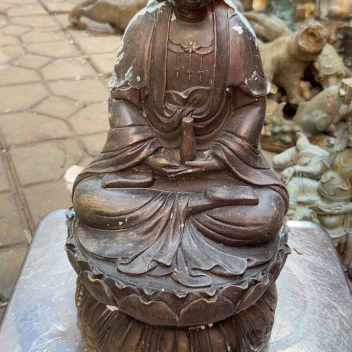 欧***粮黄铜摆件，文房工艺品摆件