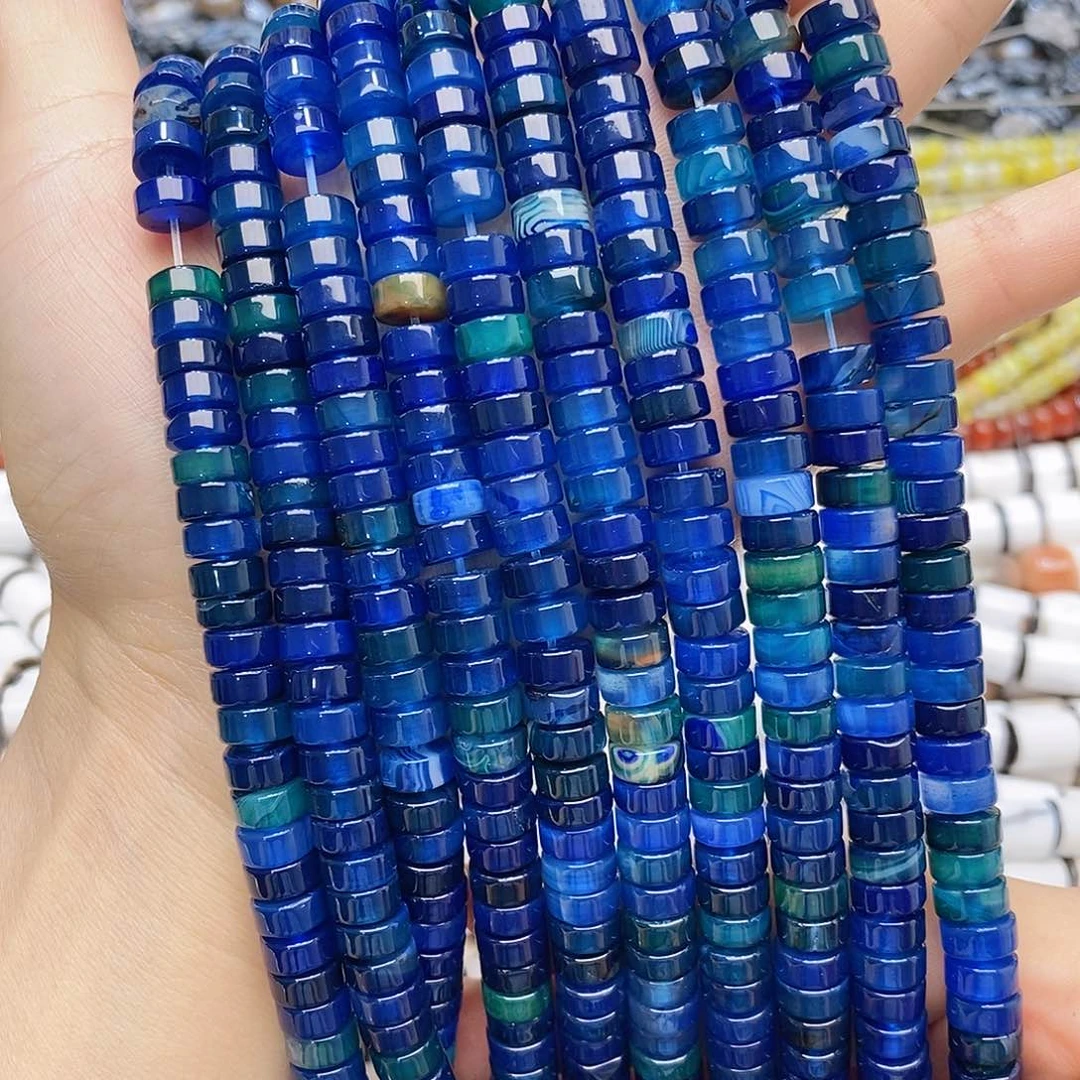 玛瑙/玉髓未镶嵌珠宝半成品玛瑙隔片一条装