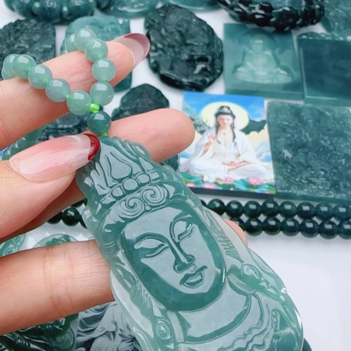 翡翠未镶嵌颈饰多样性发货天然A货翡翠