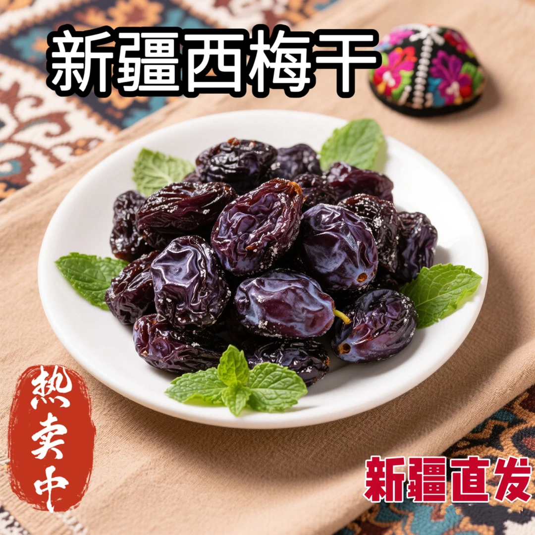 新疆喀什精选西梅干自然风干饱满大颗粒原汁原味晚上充饥食物