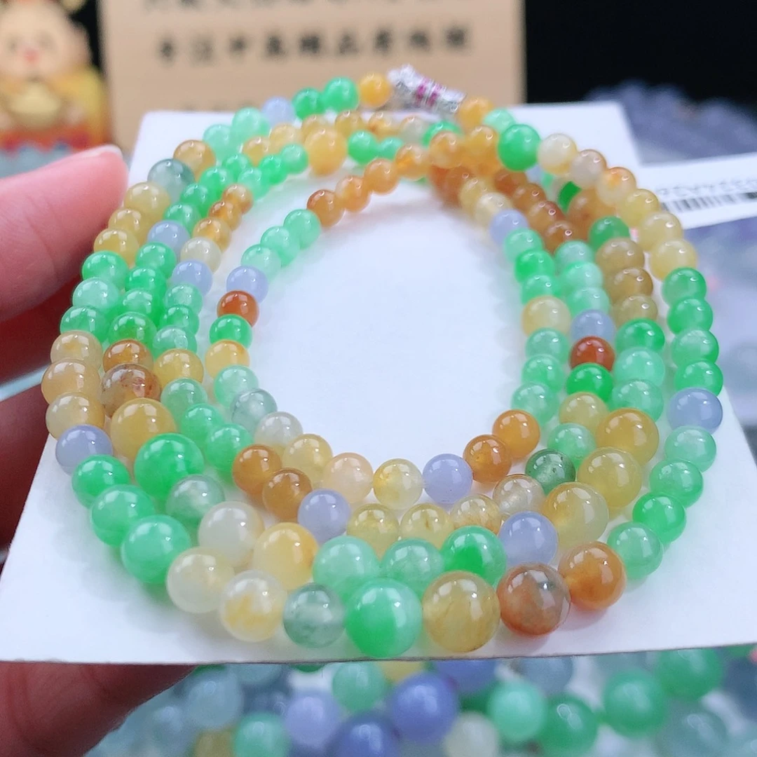 翡翠手链未镶嵌卡4-6mm