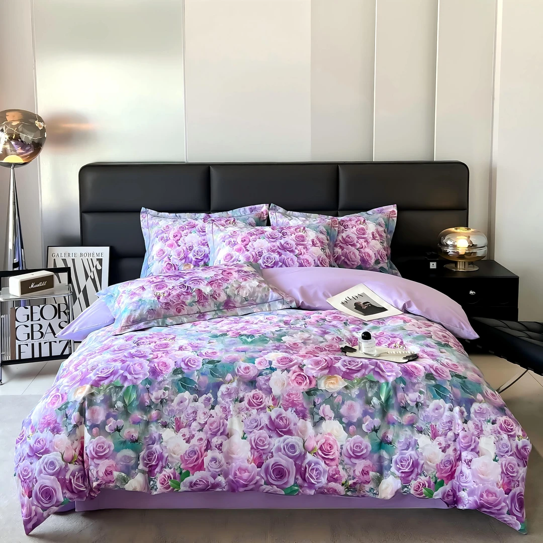 【阿海专属】-冬羚鸟-BZD93-亮丝提花四件套