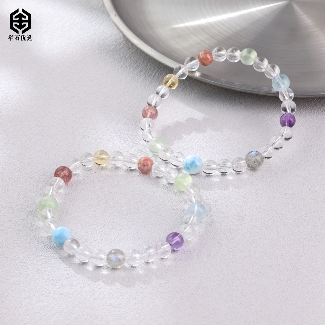 【举石饰品】X0224-H9-08水晶手串（一件/多样性发/约5mm+）M