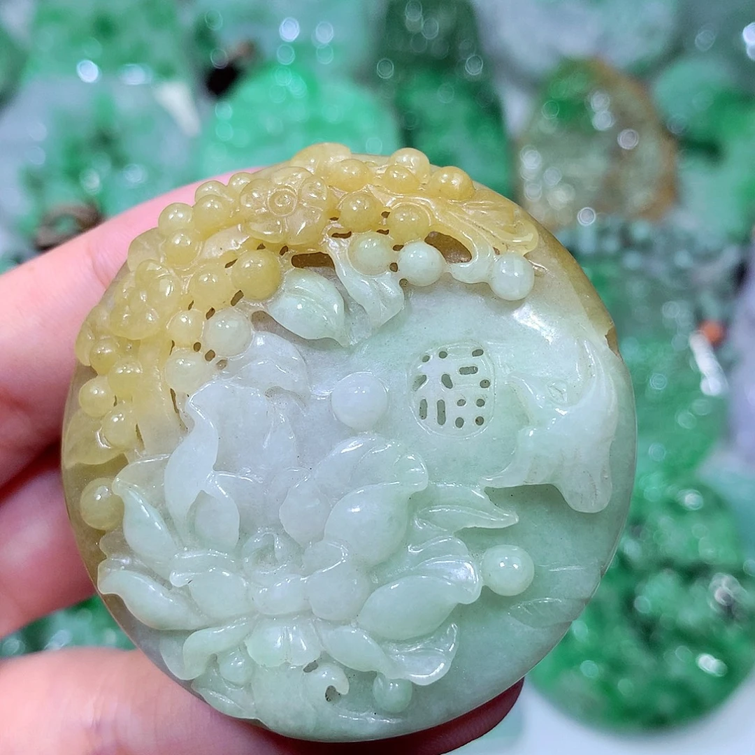 翡翠未镶嵌吊坠(不含链)