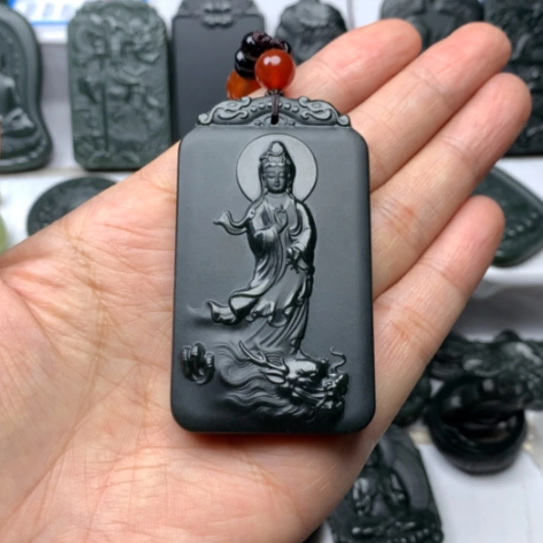 【闪购商品】颈饰未镶嵌和田玉双面雕刻