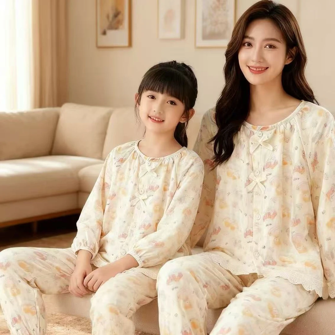 韩版家居服纯棉双层纱