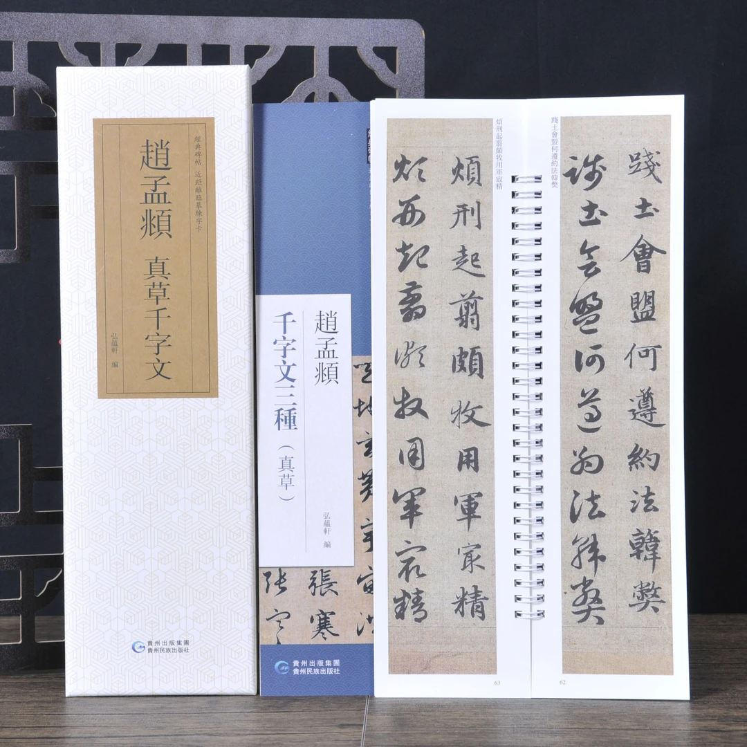 赵孟頫：真草《千字文》近距离临摹练字卡 经典碑帖毛笔临习书法字帖