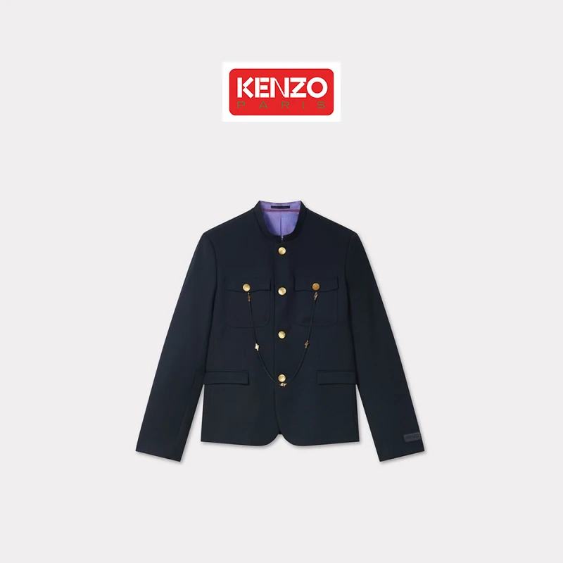 KENZO 24早秋 男士简约无领合身版型西装休闲上衣