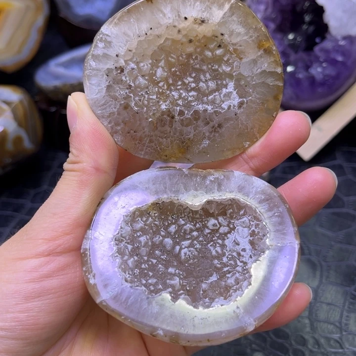 水晶珠宝半成品未镶嵌白牙软盆