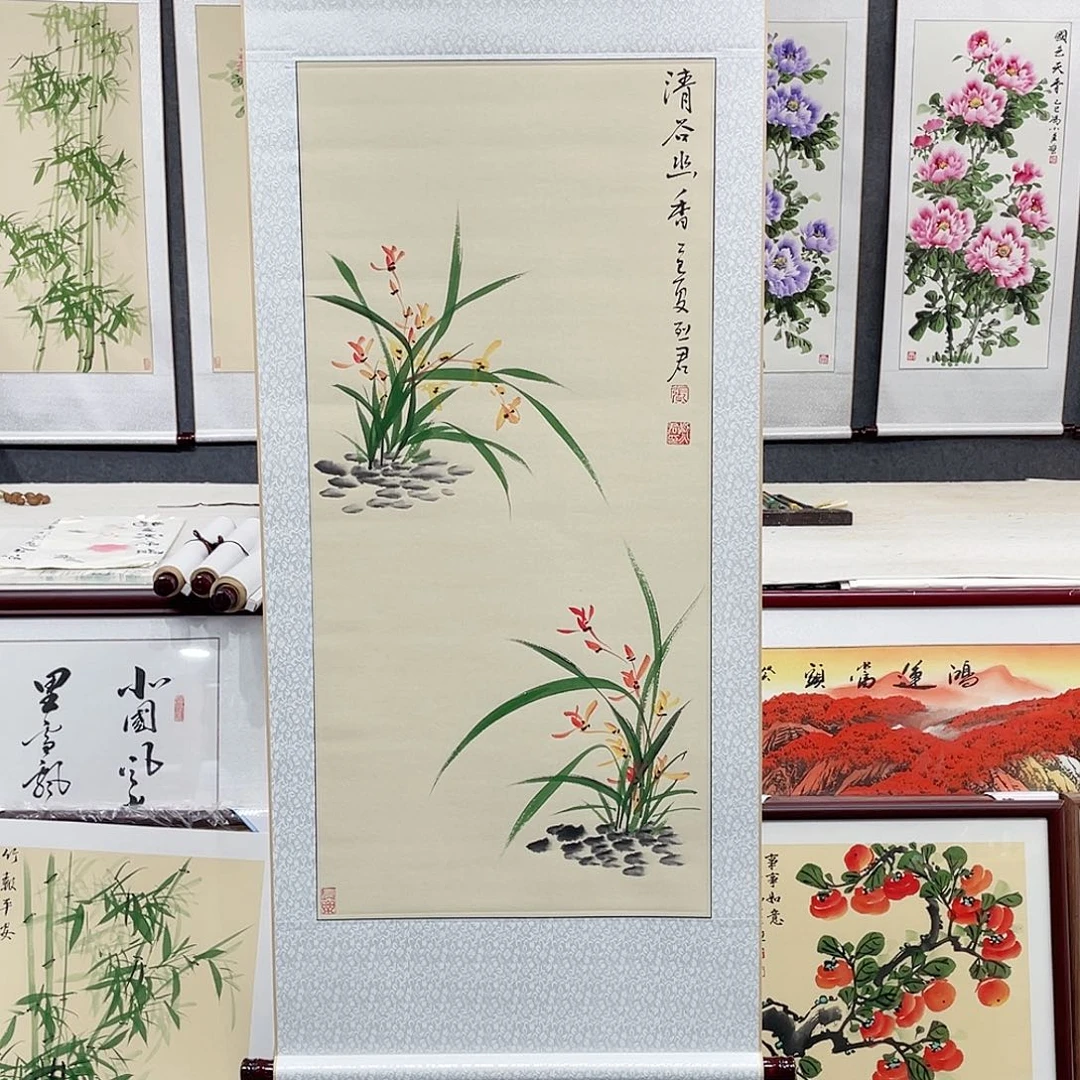 国画手绘手写作品