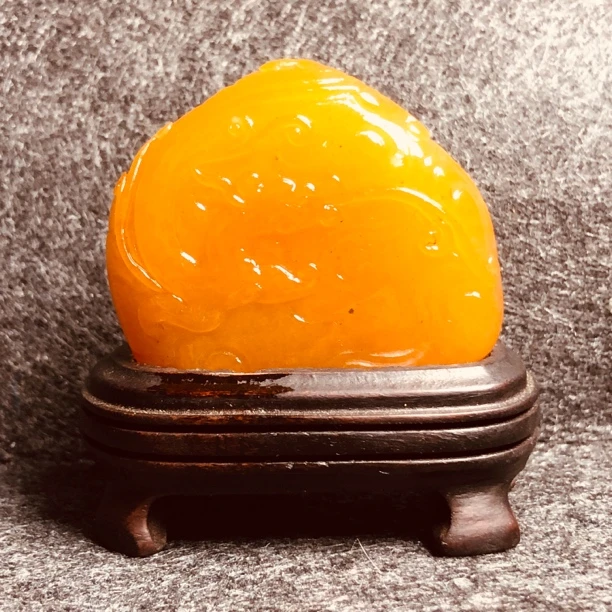 寿山石寿山田黄石瑞兽螭龙螭虎小摆件工艺品精湛工艺办公室装饰品