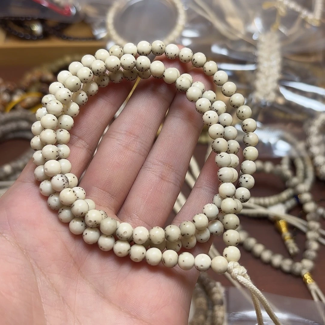 星月菩提吊坠6mm糯冰绿背小细星