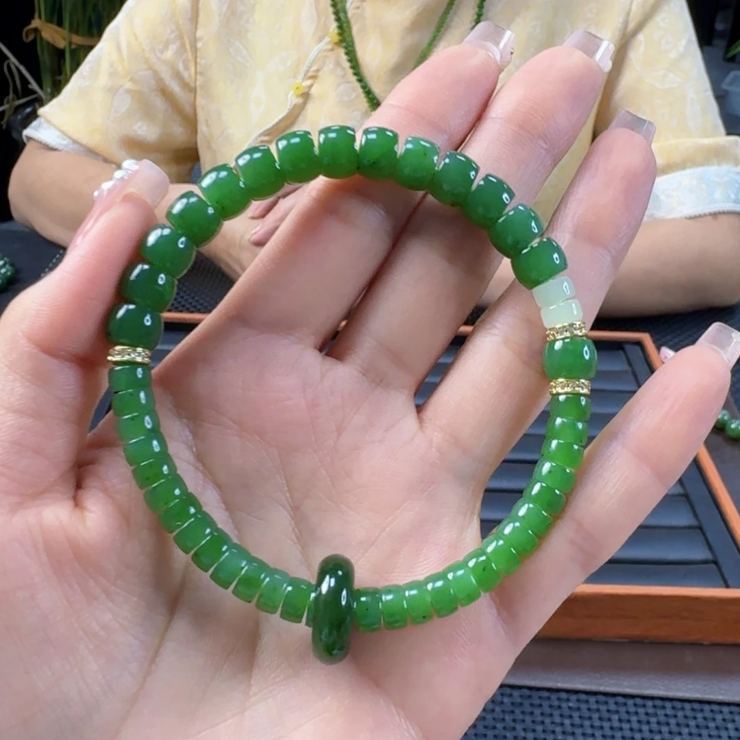 手链未镶嵌和田玉（碧玉）